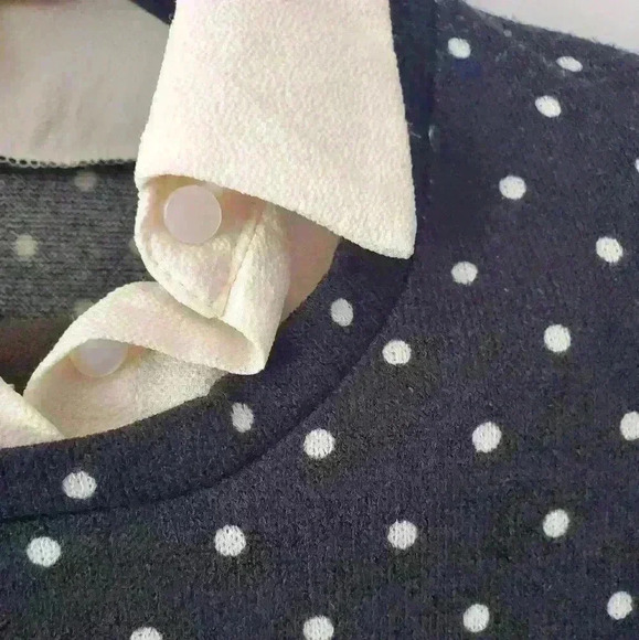 MONTEAU lightweight polkadot  top size small - Picture 3 of 13